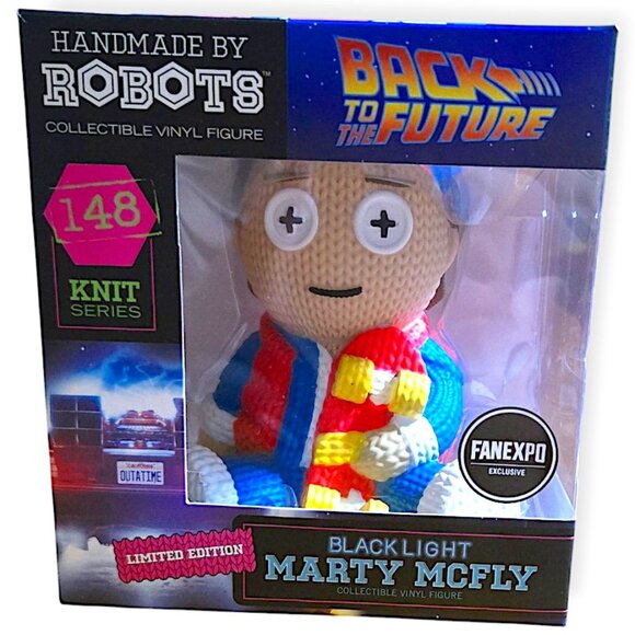 Handmade By Robots 2023 Marty McFly FANEXPO Exclusive Blacklight Figure #148 - Picture 1 of 7